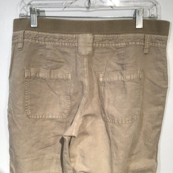Urban Life Cropped Linen Cargo Joggers - Picture 4 of 13